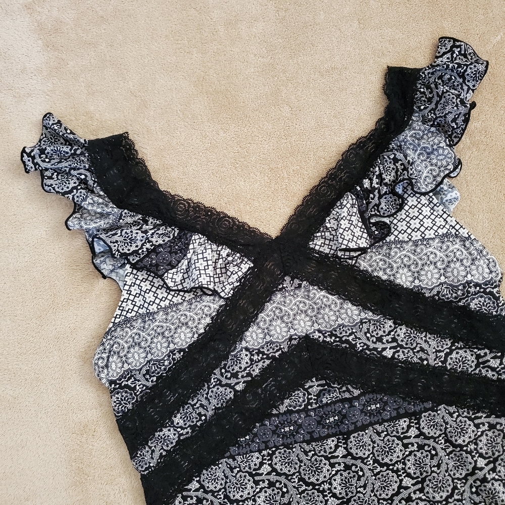 BISOU BISOU MICHELE BOHBOT Lace & Ruffled Top - Picture 4 of 6